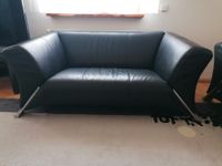 Rolf Benz Leder-Couch schwarz zweisitzig,schwarzes 2er Leder-Sofa Hessen - Trebur Vorschau