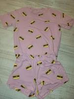 H&M Pyjama Schlafanzug rosa burger S Rot gelb Essen - Steele Vorschau