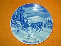 Sammelteller, Weihnachtsteller, 1985, GDR, echt Kobalt, 19 cm Brandenburg - Reichenow-Möglin Vorschau