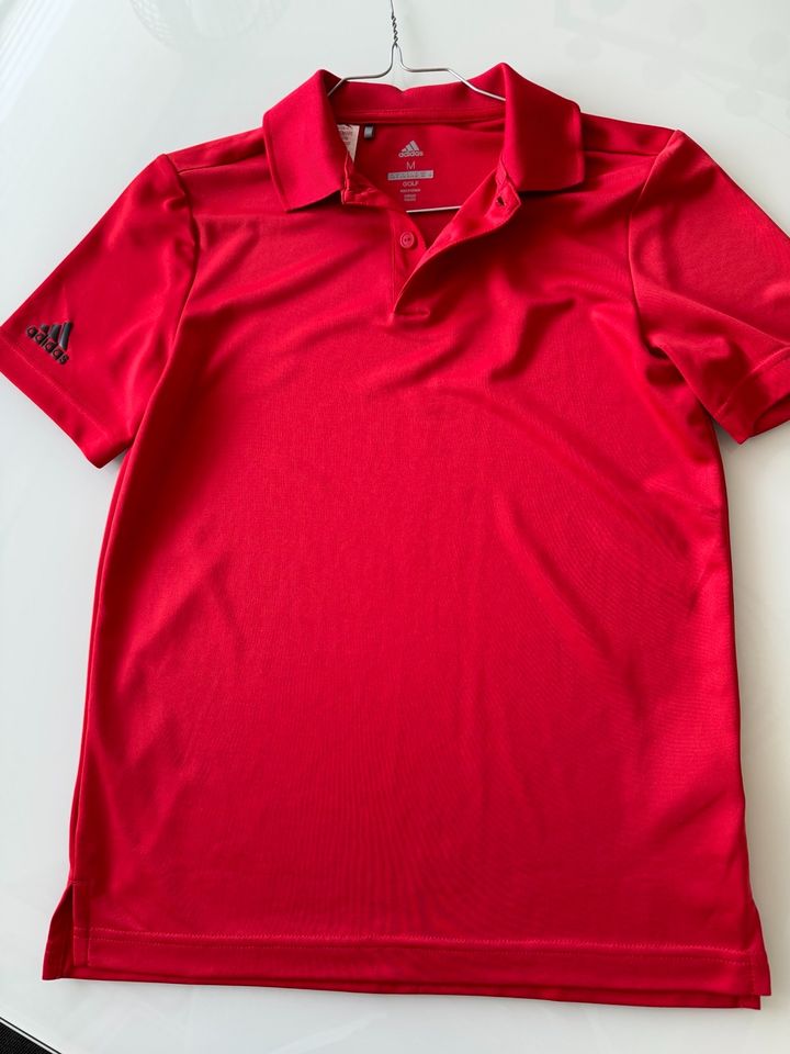 Adidas Polohemd Gr. 152 rot Golf Tennis wie neu 39€ in Hösbach