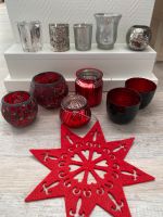 Weihnachtsdeko rot Silber Teelichthalter Teelichtglas Bochum - Bochum-Süd Vorschau