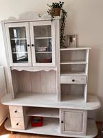 Shabby Chic Vitrine / Anrichte im Vintage-Stil – handgestrichen Niedersachsen - Moormerland Vorschau