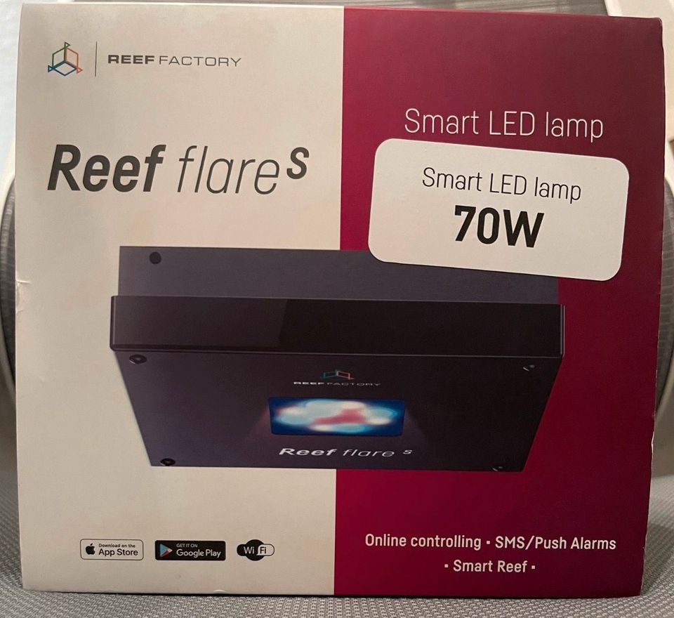 Reef Factory Reef Flare S schwarz - Smart LED Lamp 70 Watt in Bad Sülze