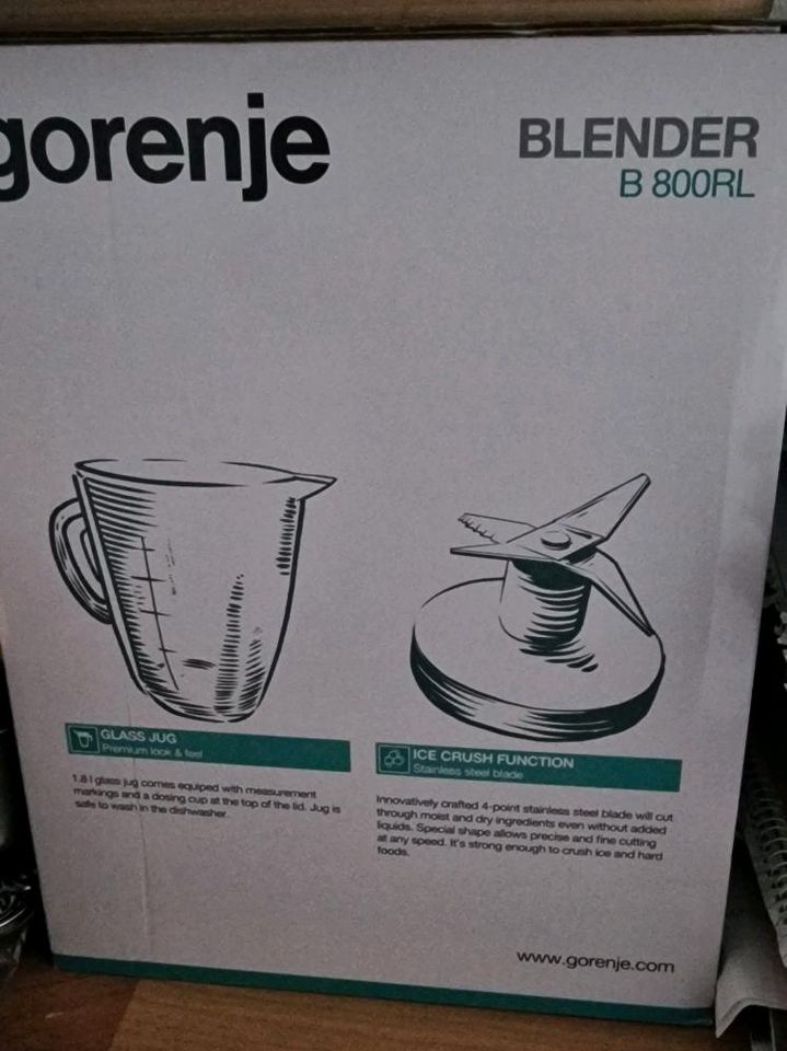 Gorenja Standmixer Blender B 800RL Kleinanzeigen - ist ungenutzt | Haushaltskleingeräte in kaufen jetzt eBay Sottrum | Kleinanzeigen gebraucht Niedersachsen OVP