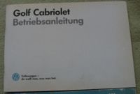 Betriebsanleitung VW Golf 1 Cabriolet 2/87 Häfen - Bremerhaven Vorschau