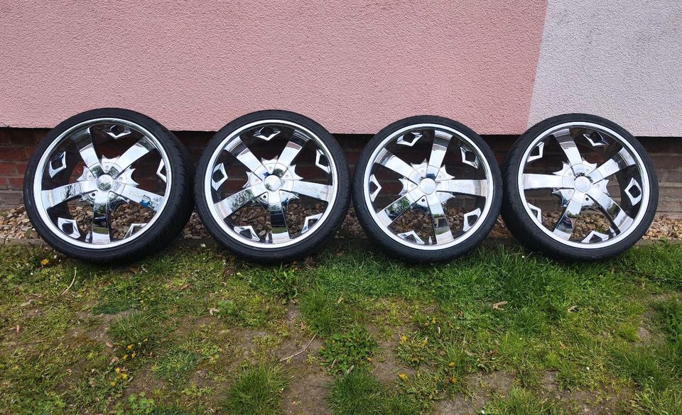 20Zoll Chromfelgen 5x112 5x144,3 Alufelgen Felgen Mercedes Audi in Colditz