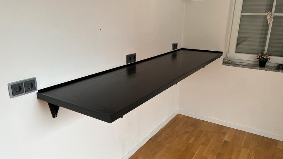 Küchenbar Theke Küchenanrichte 238cm x 58 cm schwarz matt in Buttenwiesen