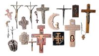 Kreuz religiöse Konvolut Holz Bronze Bayern - Neufraunhofen Vorschau