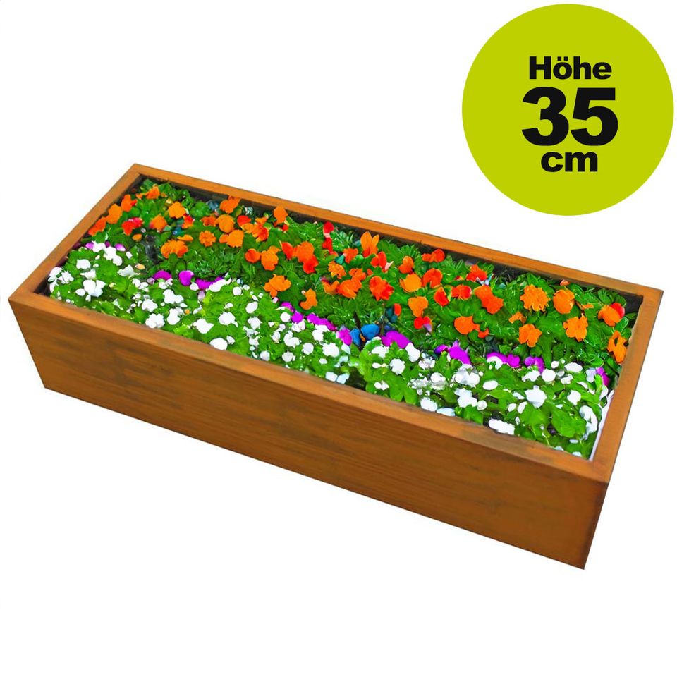 Blumen Hochbeet CORTEN STAHL ROST 150x60x35cm Holzbox in Lahr (Schwarzwald)