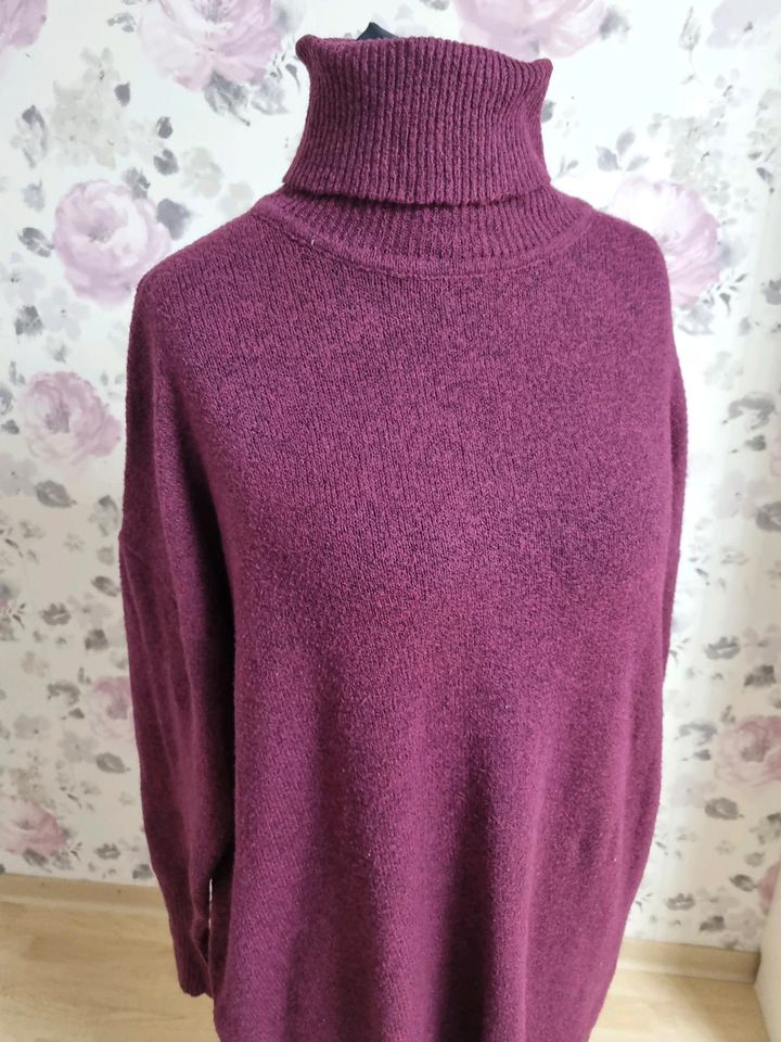 Damen Pulloverkleid 44 M/L Lang Pullover Violett in Meinerzhagen