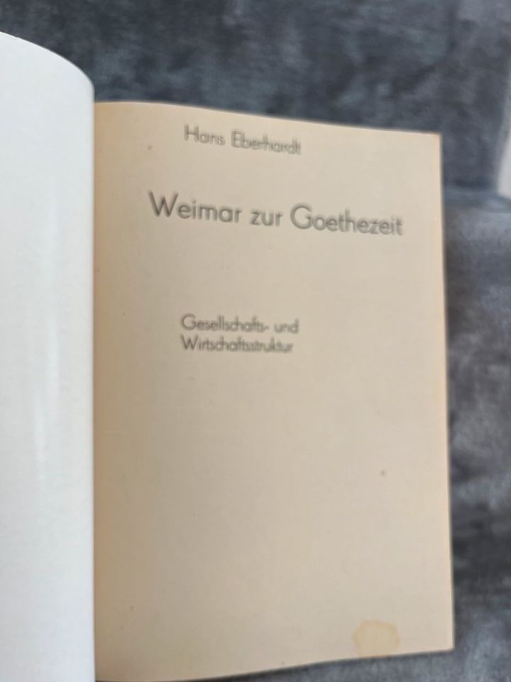 Weimar zur Goethezeit Buch DDR Literatur Wissen Geschichte in Aichtal