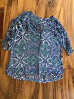 S.Oliver Bluse Tunika Gr.46/XXL Blau gemustert leicht transparent Bielefeld - Dornberg Vorschau