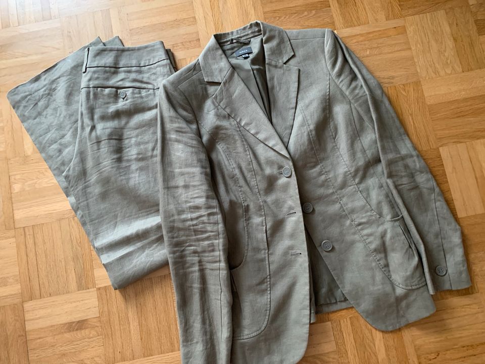 Hosenanzug/Blazer und Hose von Mexx, 100% Leinen, Khaki, Gr 36/38 in Kassel