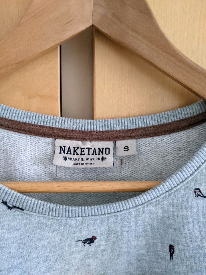 ❤️ NAKETANO Sweatshirt Vögel Gr. S hellgrau in Hannover