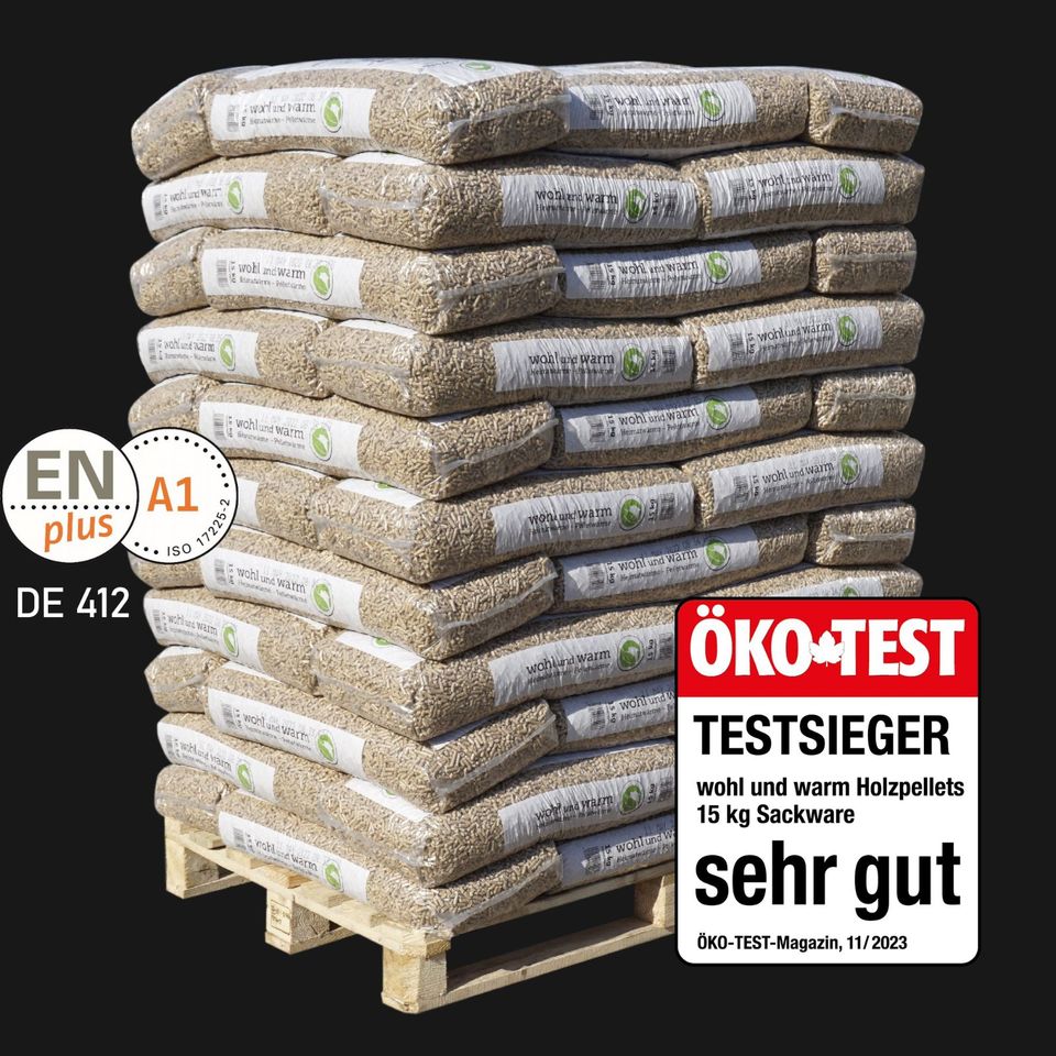 Testsieger! Holzpellets Sackware, wohl und warm, Heizpellets in Zeil