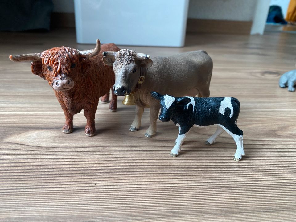 Schleich : Bulle + Kuh + Kalb in Brühl