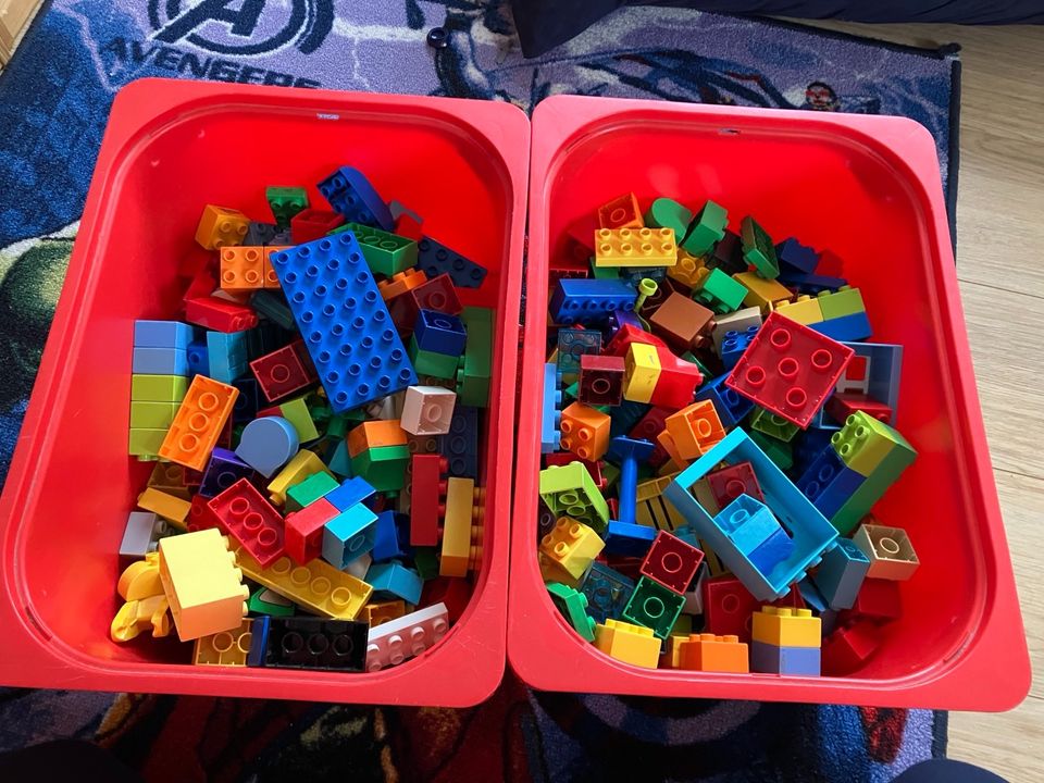 2 Kisten Lego Duplo Konvolut ca 400 Steine etc in Zweenfurth