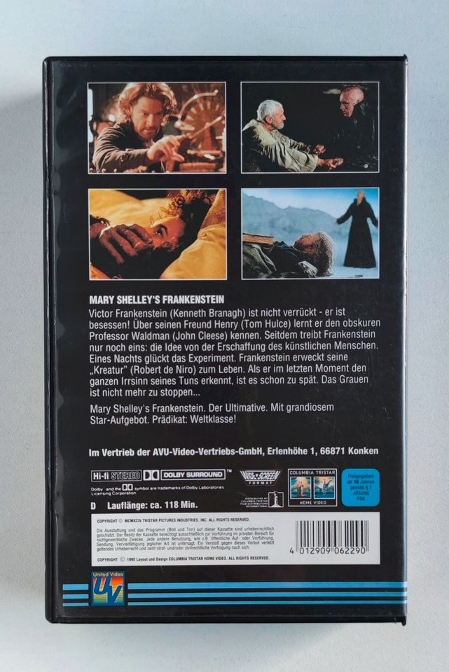 Mary Shelley’s Frankenstein"De Niro" [VHS] Videokassette(UV-1995) in Oer-Erkenschwick