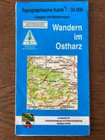 Topographische Karte Wandern im Ostharz Niedersachsen - Cuxhaven Vorschau