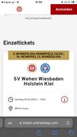 SV Wehen Wiesbaden - Holstein Kiel Ticket n8 Altona - Hamburg Sternschanze Vorschau