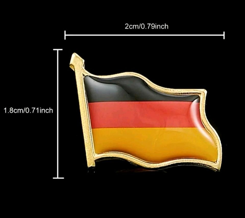 Pin Deutschland Flagge Fahne Anstecker in Großdubrau