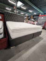 Chesterfield Bett 180x200, Polsterbett 180x200 mit Bettkasten, Polsterbett 180x200 mit Stauraum, Polsterbett 180x200 Samt, mit Lattenrost, mit Kopfteil, mit  Matratze, Anthrazit Hessen - Erlensee Vorschau