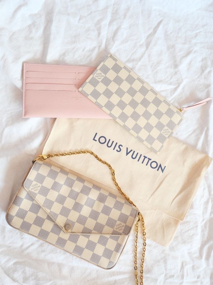 Louis Vuitton, Felicie Pochette Damier Azur Monogramm Tasche in München