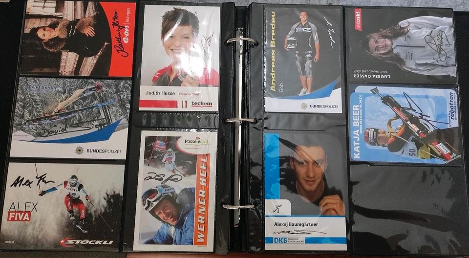 Große Sammlung Autogrammkarten Olympia Wintersport in Markranstädt