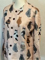 Vintage Strickjacke Katzen Creme Catmom Jacke Boho Natur Festival Köln - Köln Merheim Vorschau