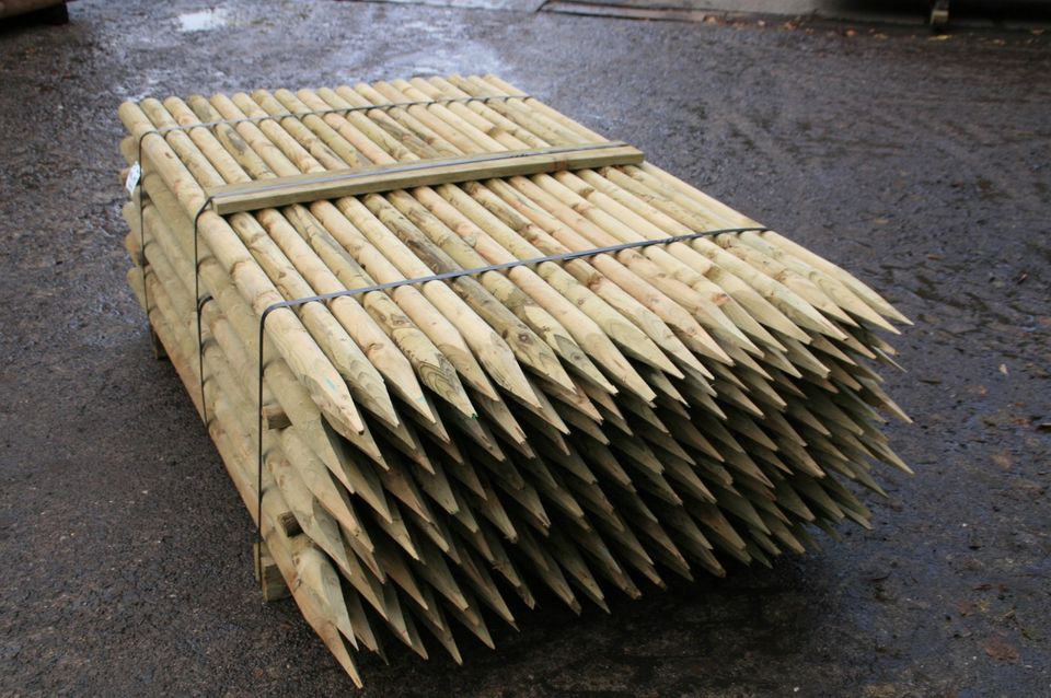 Baumpfähle Zaunpfähle Holzpfähle 5,4 x 175 cm KDI grün in