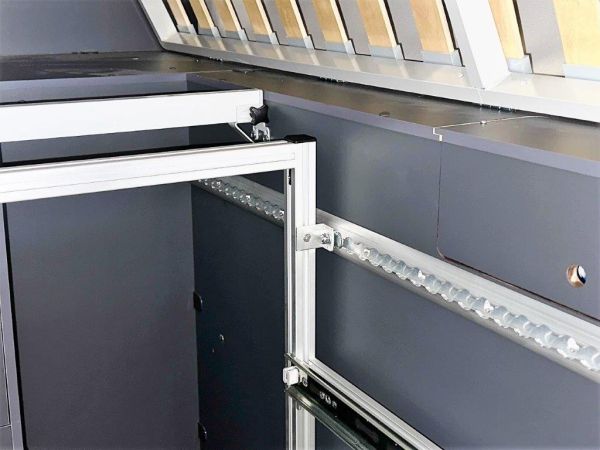 ⭐Kastenwagen-Heckgaragensysteme mit 2 Auszügen⭐ Schwerlastauszug, Eurobox, Wohnmobil Regal, Aluminiumregal, Einbau, Camping, Campingzubehör, Kastenwagen, Easysteck in Dinklage