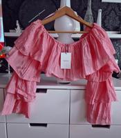*NEU* Bershka Top Oberteil rosa Gr. L cropped Volants Festival. West - Unterliederbach Vorschau