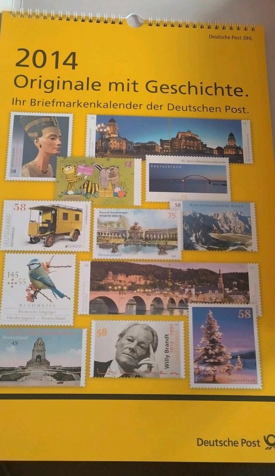 Briefmarkenkalender Deutsche Post 2014 DHL Briefmarken ungenutzt in Berlin