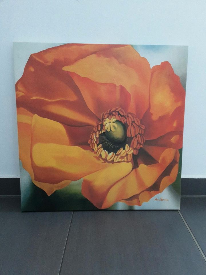 Ikea Bild Leinwand mit Blume / Blüte Nissaryd 53x53cm in Sickte