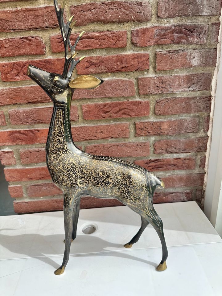 Reh-Figur aus Metall Handarbeit orientalischer Kunst in Heusweiler