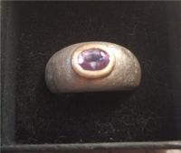 Ring 925/Silber vergoldete Fassung Amethyst Baden-Württemberg - Marbach am Neckar Vorschau