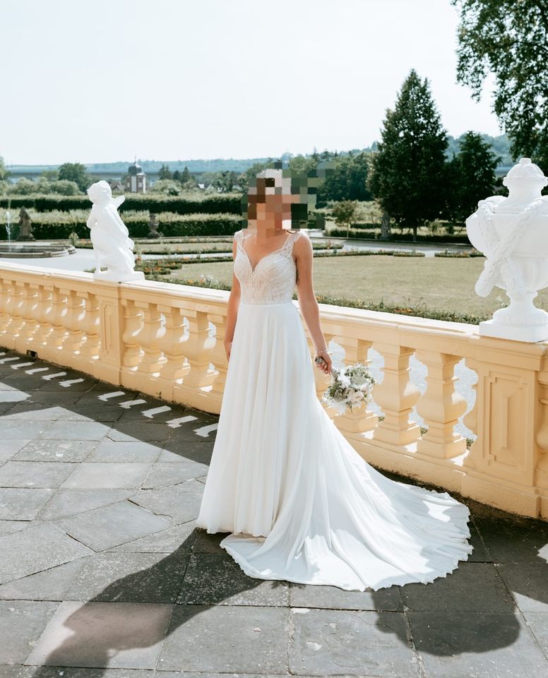 Weißes Brautkleid Top Zustand und Qualität in Kitzingen