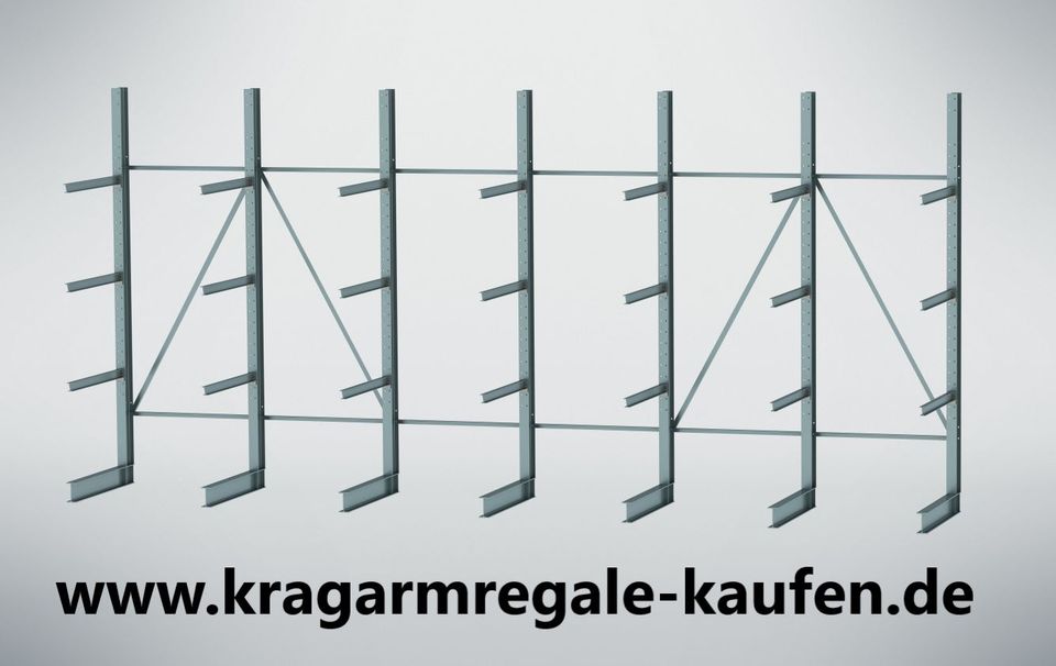 Kragarmregal,h=6,30m,Kragarmregale,Schwerlastregale, L=9,10m in Bad Kissingen