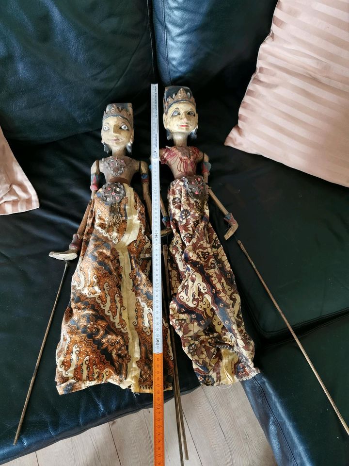 2  Original  Indonesische Stabpuppen Wayang Golek in Haselund