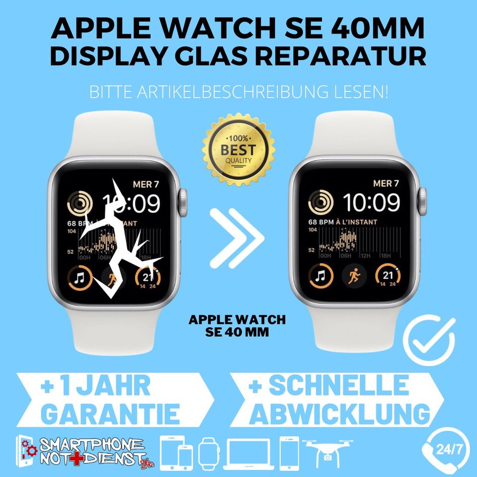 Apple Watch Series SE 40mm Display Glas Reparatur in Baden-Württemberg -  Mannheim | Büro, IT & EDV-Dienstleistungen | eBay Kleinanzeigen ist jetzt  Kleinanzeigen
