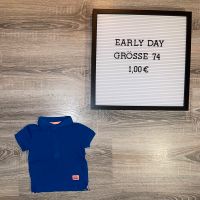 T-Shirt blau von Early Day Größe 74 Nordrhein-Westfalen - Monheim am Rhein Vorschau
