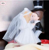 Tortenfigur Süßes Brautpaar küssend mit Tüll und Blümchen Niedersachsen - Göttingen Vorschau