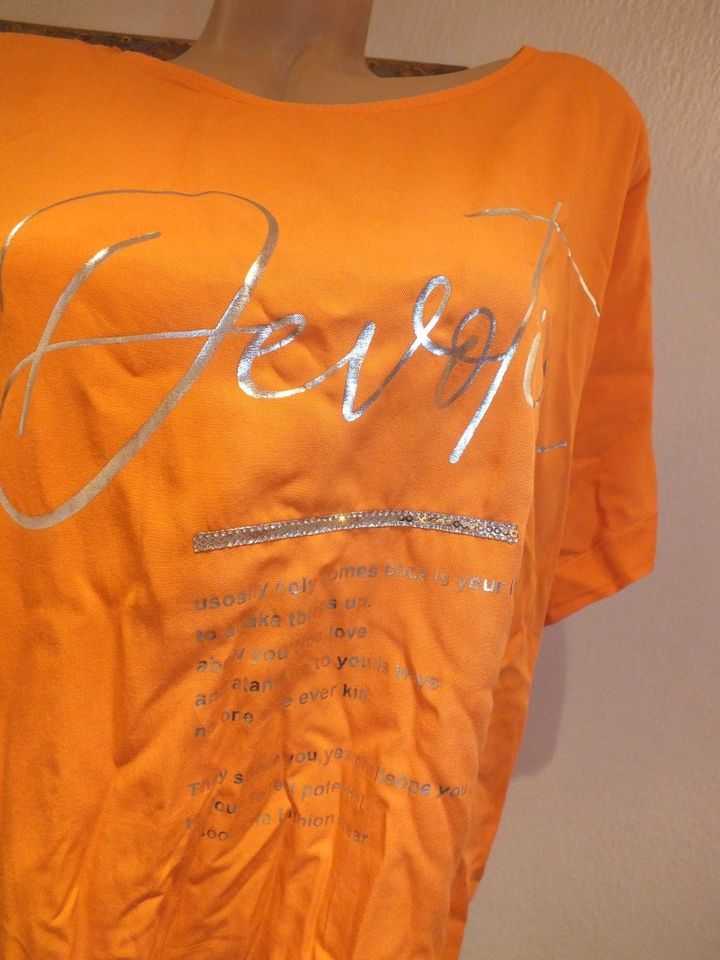 Lässiges BLUSENSHIRT orange mit Glitzer  - neu - Gr.40/42 in Berlin