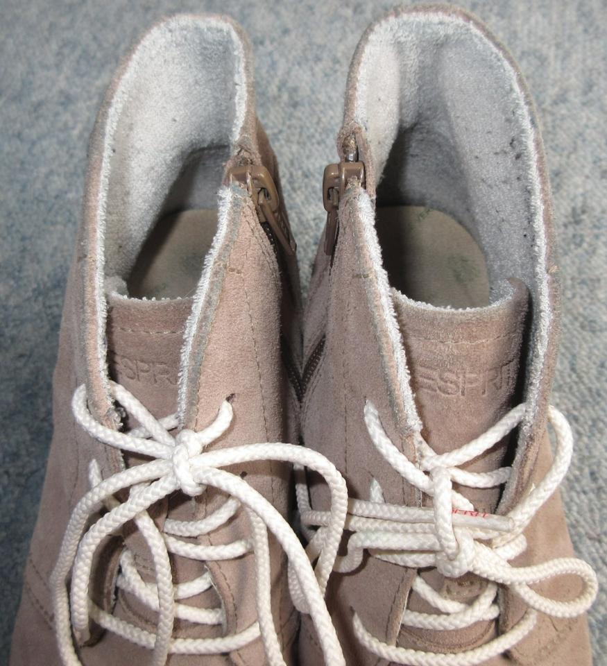 ESPRIT Keil-Stiefeletten Wildleder grau-br, Gr 40 Plateau-Bootie in Bremen