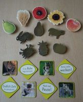 19 Magnete Metall Obst Blume Katze Krabbe Apfel Birne Ananas Hase Hessen - Egelsbach Vorschau