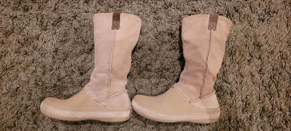 CROCS*Beryessa*Stiefel*taupe/rosa*Gr. 36 in Mutterstadt