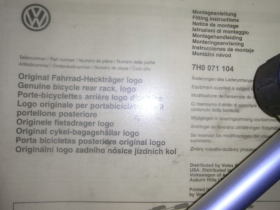 VW T5 Fahrradträger Heckträger Logo, komplett TOP!!! in Konstanz
