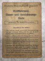 Originale DDR Kfz Steuer und Versicherungskarte Sachsen - Gröditz Vorschau