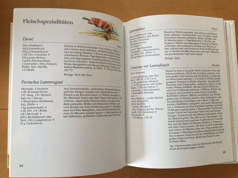 So ißt (isst) die Welt, Kochbuch, Elisabeth Cordes, 1987 in Radevormwald