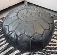 Pouf Leder Sitzkissen orientalisch Hocker Ottomane schwarz Bayern - Vöhringen Vorschau